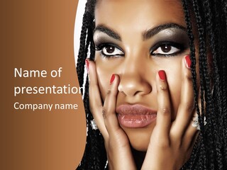 Artistic Makeup Closeup PowerPoint Template