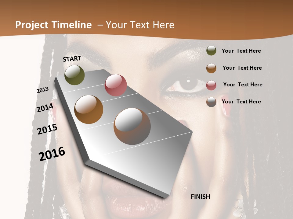 Artistic Makeup Closeup PowerPoint Template