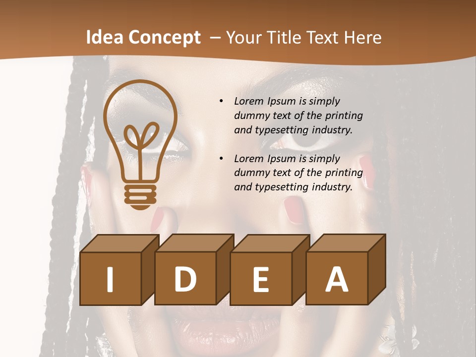 Artistic Makeup Closeup PowerPoint Template