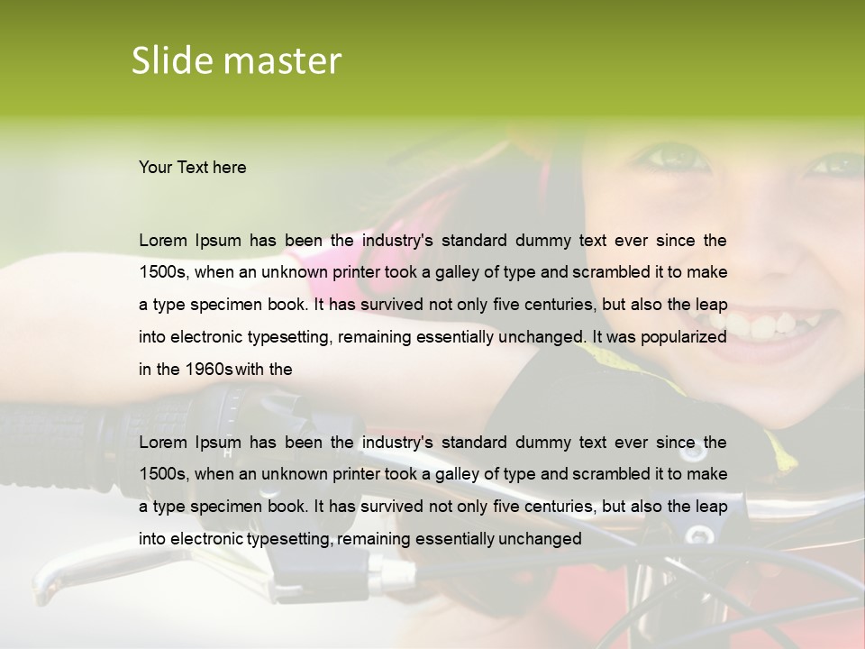 Person Young Cycle PowerPoint Template