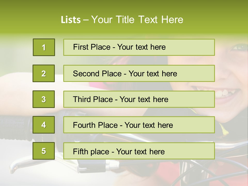 Person Young Cycle PowerPoint Template