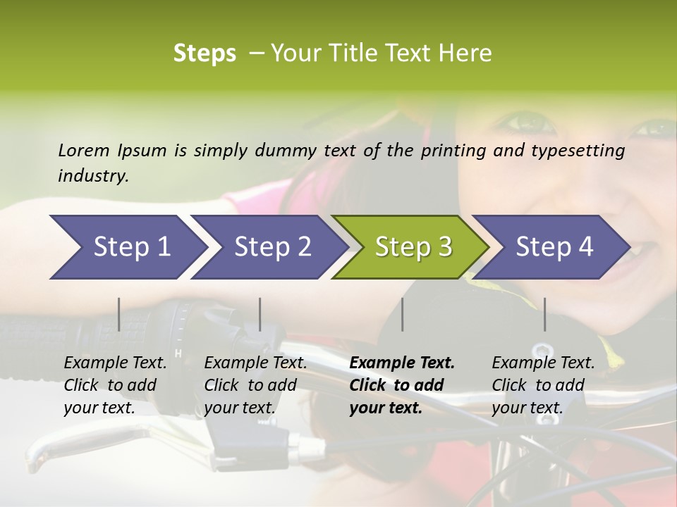 Person Young Cycle PowerPoint Template