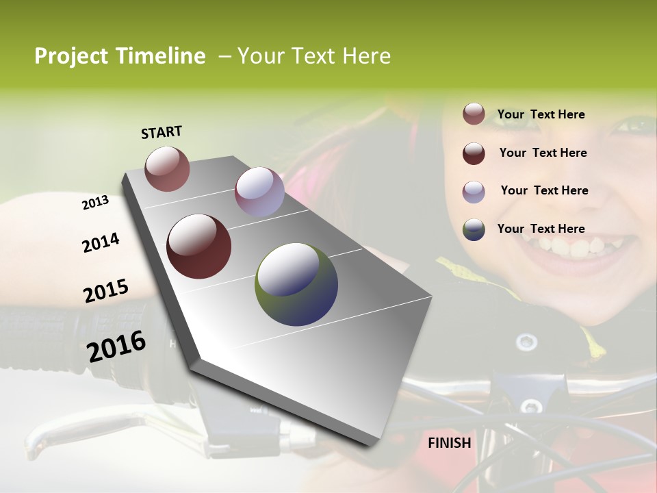 Person Young Cycle PowerPoint Template