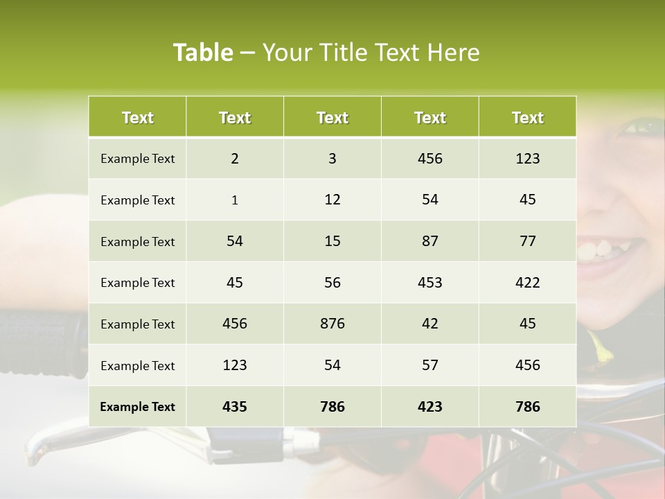 Person Young Cycle PowerPoint Template