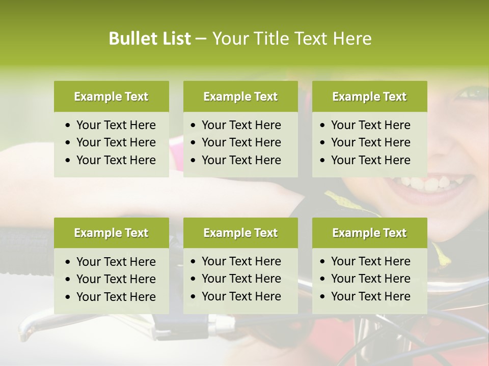 Person Young Cycle PowerPoint Template