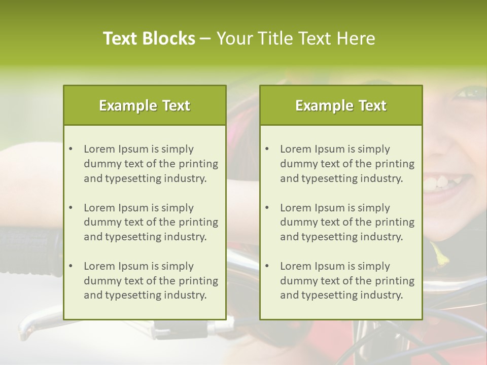 Person Young Cycle PowerPoint Template