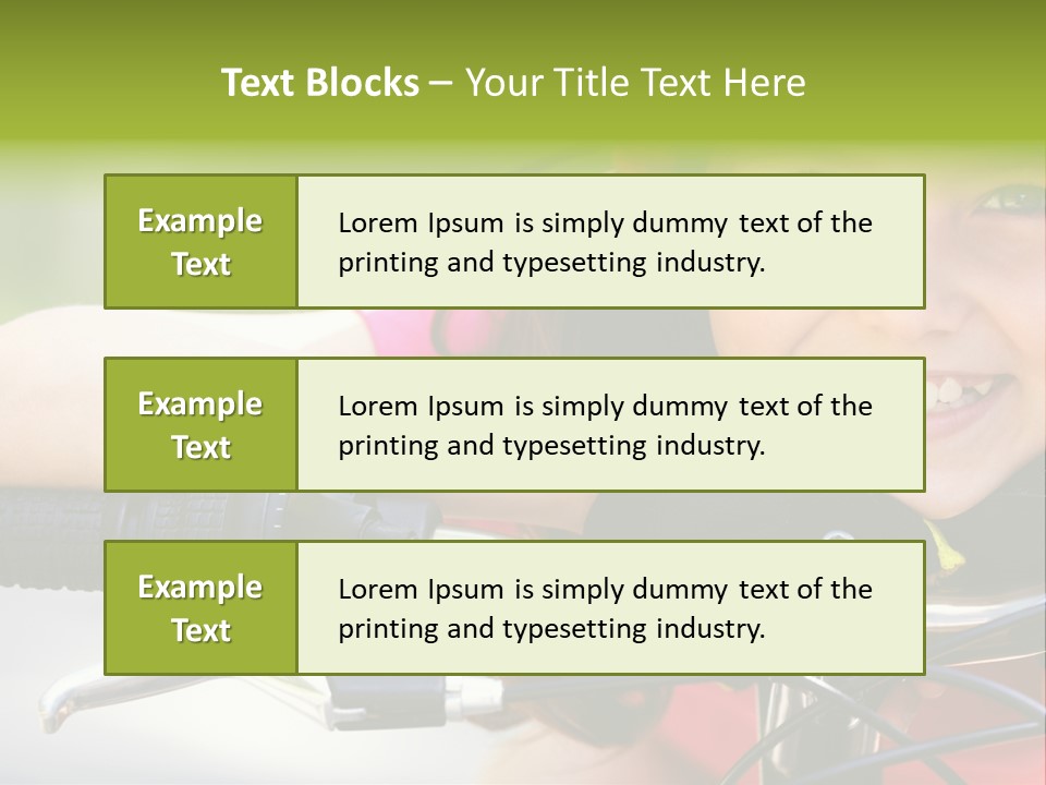 Person Young Cycle PowerPoint Template