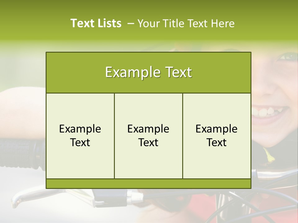 Person Young Cycle PowerPoint Template