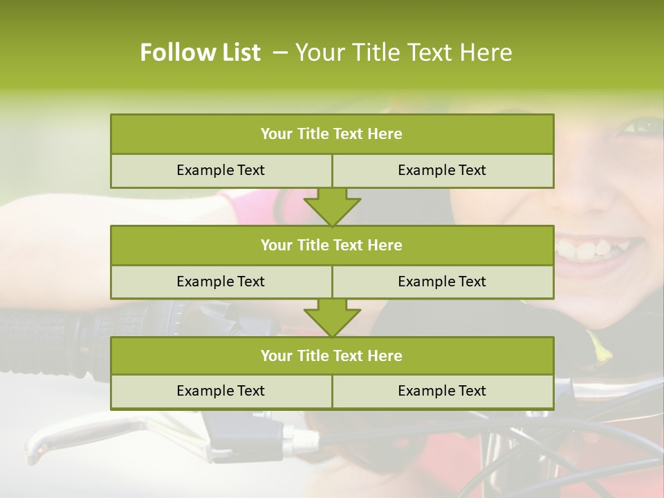 Person Young Cycle PowerPoint Template