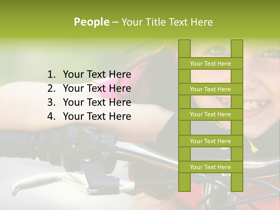 Person Young Cycle PowerPoint Template
