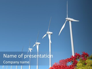 Fields Eolienne Wind PowerPoint Template