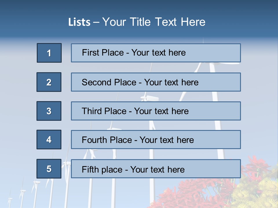 Fields Eolienne Wind PowerPoint Template