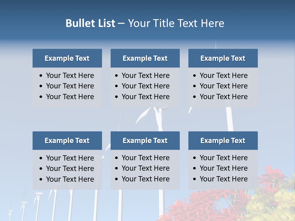Fields Eolienne Wind PowerPoint Template