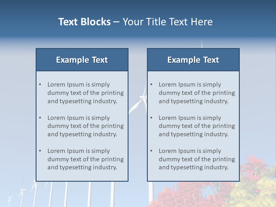Fields Eolienne Wind PowerPoint Template