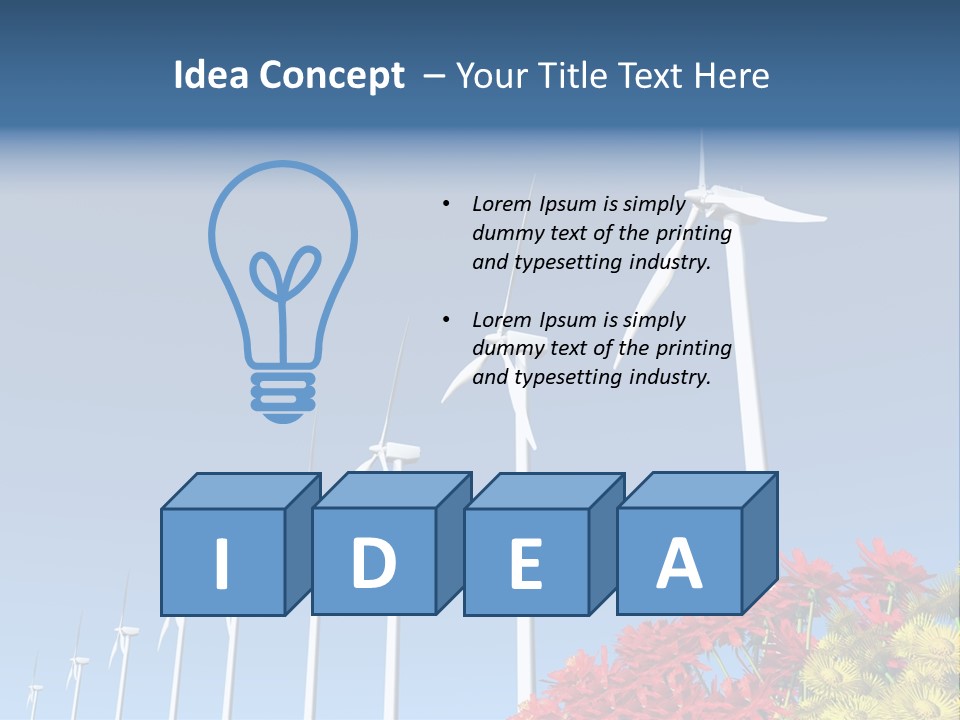 Fields Eolienne Wind PowerPoint Template