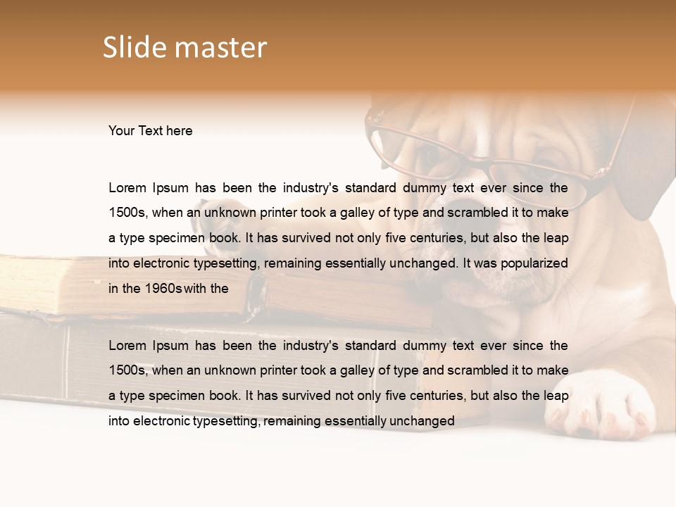 Cute Student Concentrated PowerPoint Template