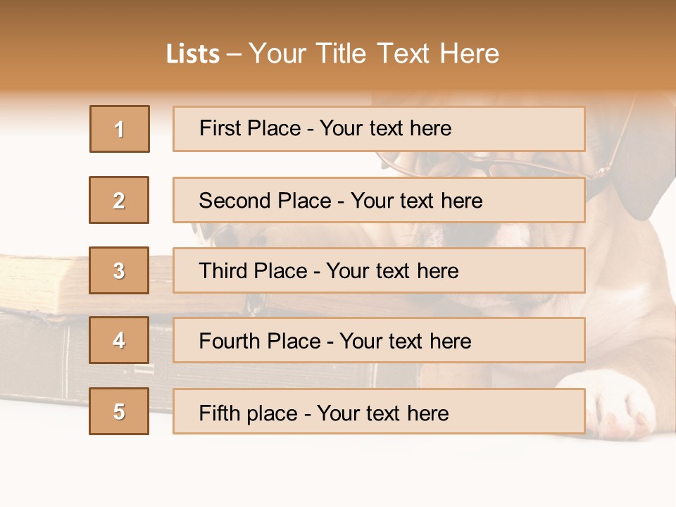 Cute Student Concentrated PowerPoint Template