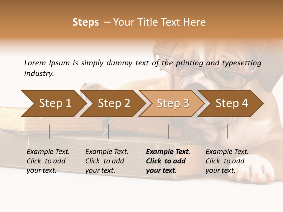 Cute Student Concentrated PowerPoint Template