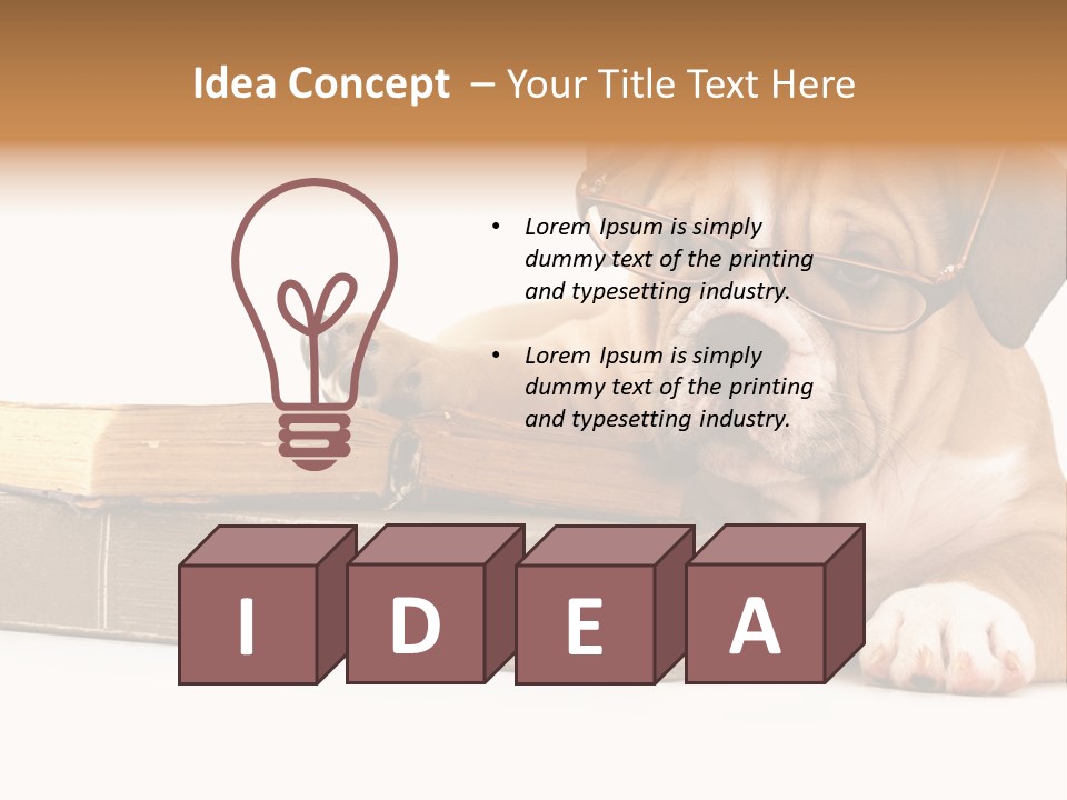 Cute Student Concentrated PowerPoint Template