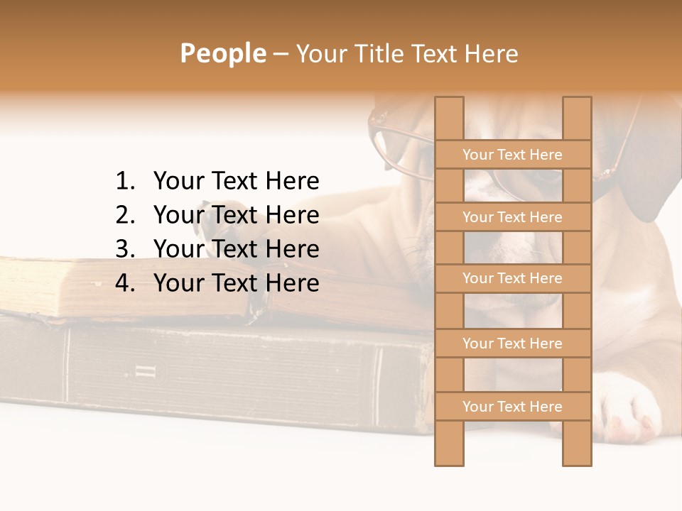 Cute Student Concentrated PowerPoint Template