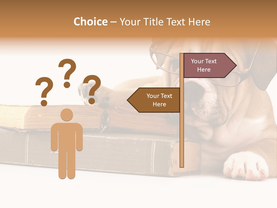 Cute Student Concentrated PowerPoint Template