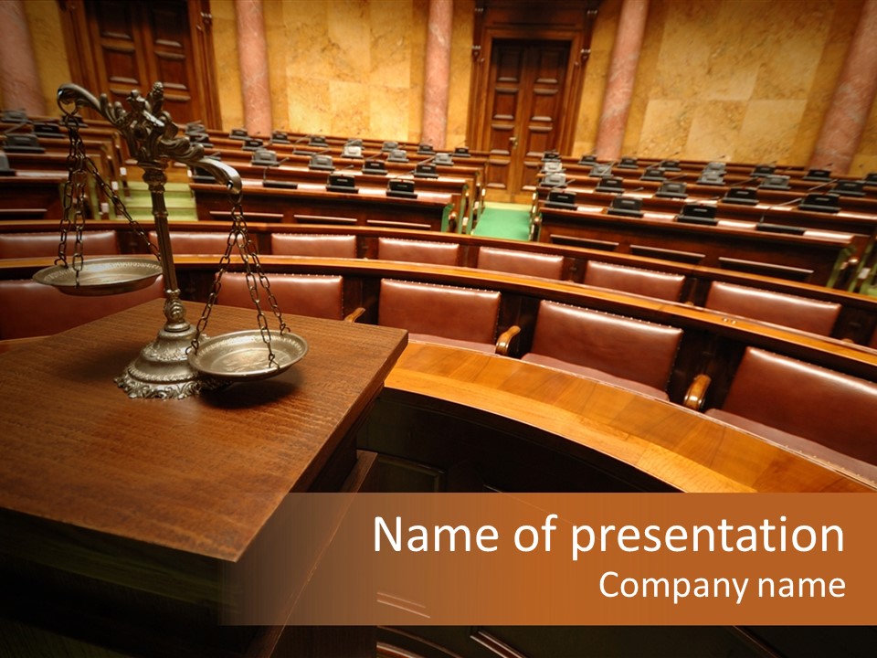 Judgement Litigate Plaintiff PowerPoint Template