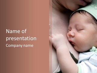 Family Newborn Smiling PowerPoint Template