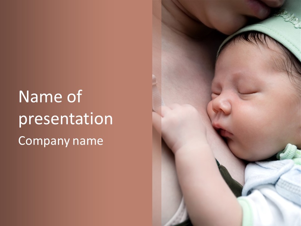 Family Newborn Smiling PowerPoint Template