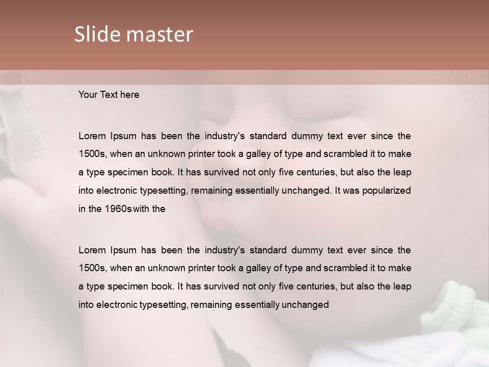 Family Newborn Smiling PowerPoint Template