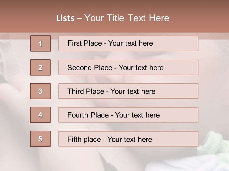 Family Newborn Smiling PowerPoint Template