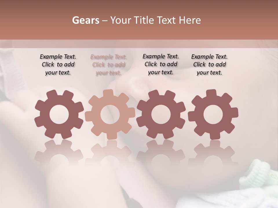 Family Newborn Smiling PowerPoint Template