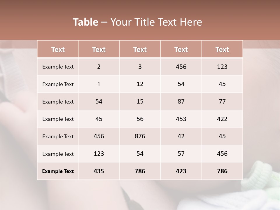 Family Newborn Smiling PowerPoint Template
