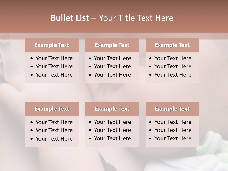 Family Newborn Smiling PowerPoint Template