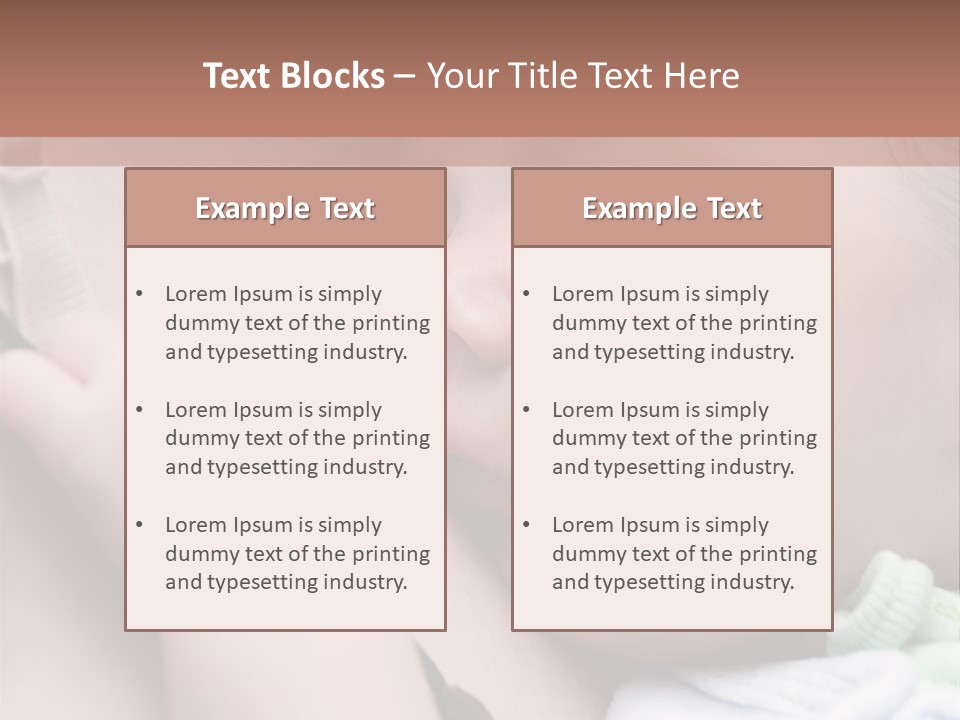 Family Newborn Smiling PowerPoint Template