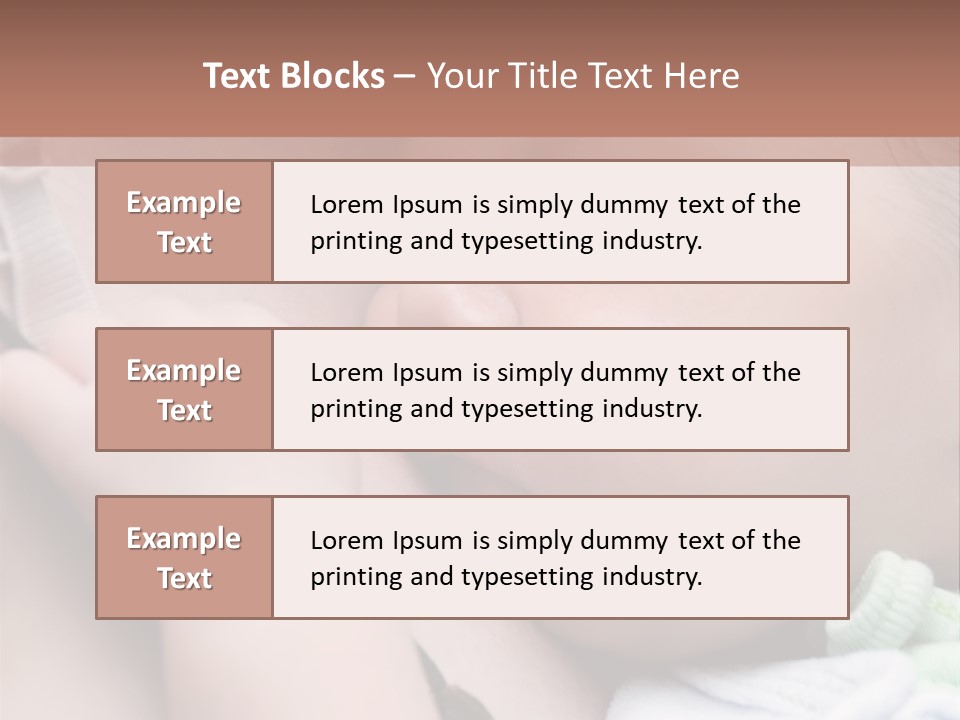 Family Newborn Smiling PowerPoint Template