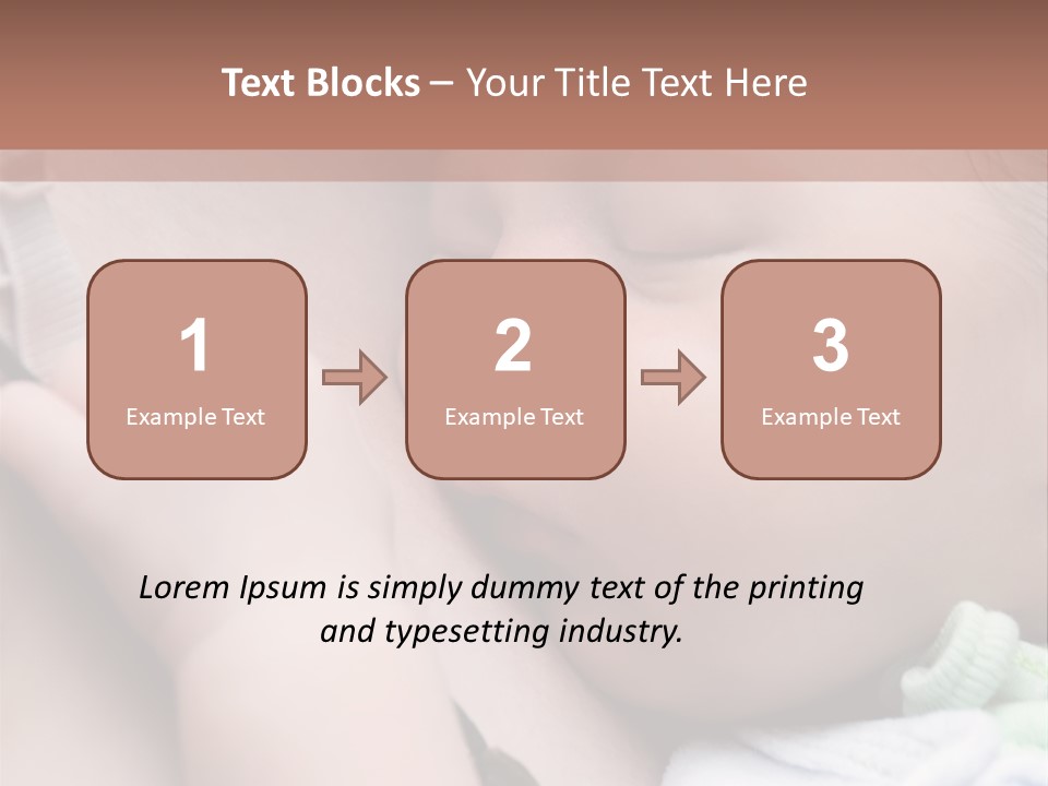 Family Newborn Smiling PowerPoint Template