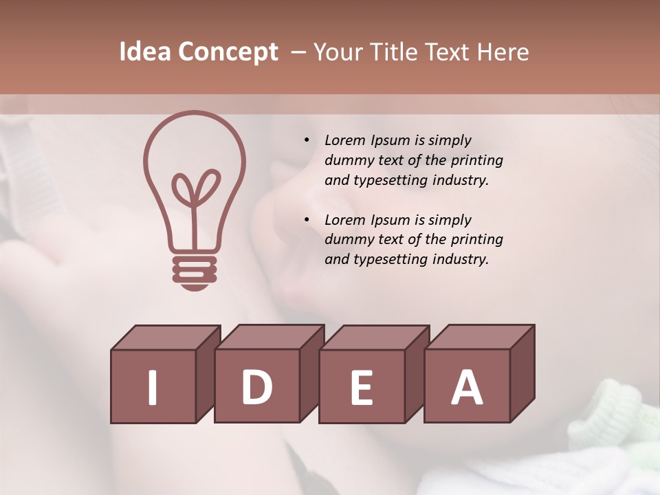 Family Newborn Smiling PowerPoint Template