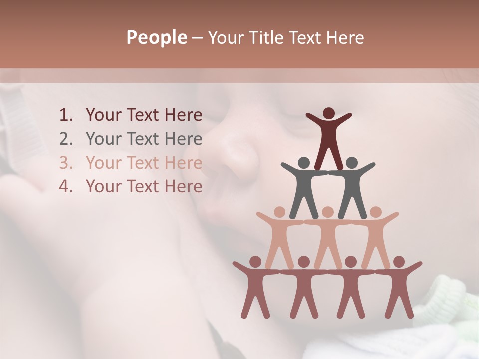 Family Newborn Smiling PowerPoint Template