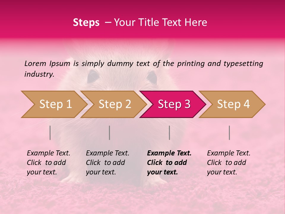 A Hamster Is Sitting On A Pink Carpet PowerPoint Template