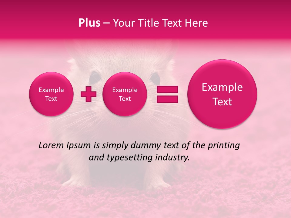 A Hamster Is Sitting On A Pink Carpet PowerPoint Template