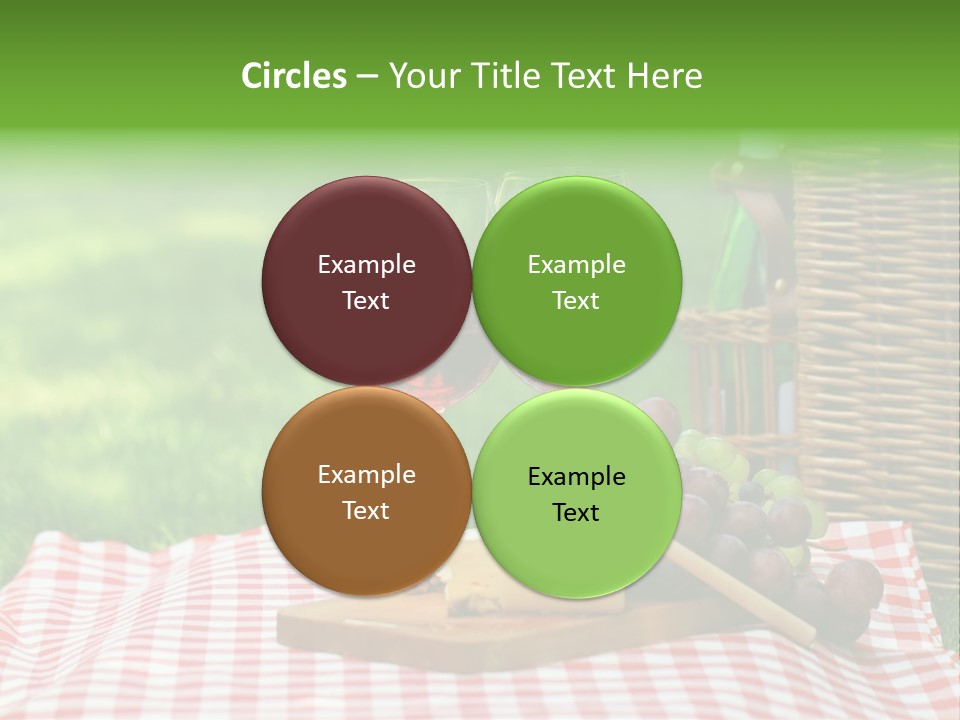 Two Glasses Of Wine On A Picnic Table PowerPoint Template