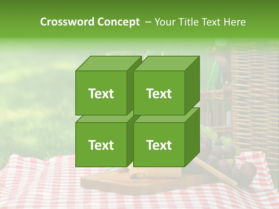 Two Glasses Of Wine On A Picnic Table PowerPoint Template