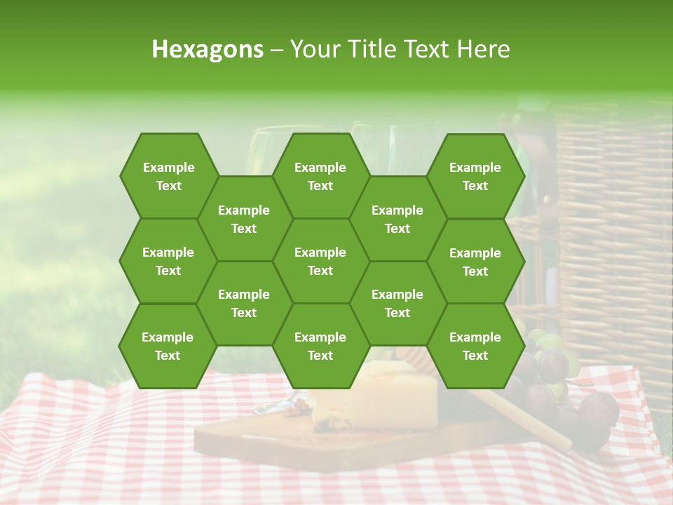 Two Glasses Of Wine On A Picnic Table PowerPoint Template