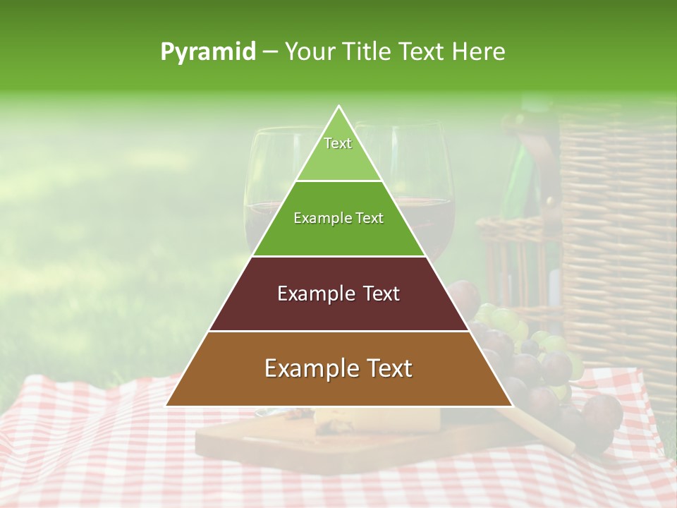 Two Glasses Of Wine On A Picnic Table PowerPoint Template