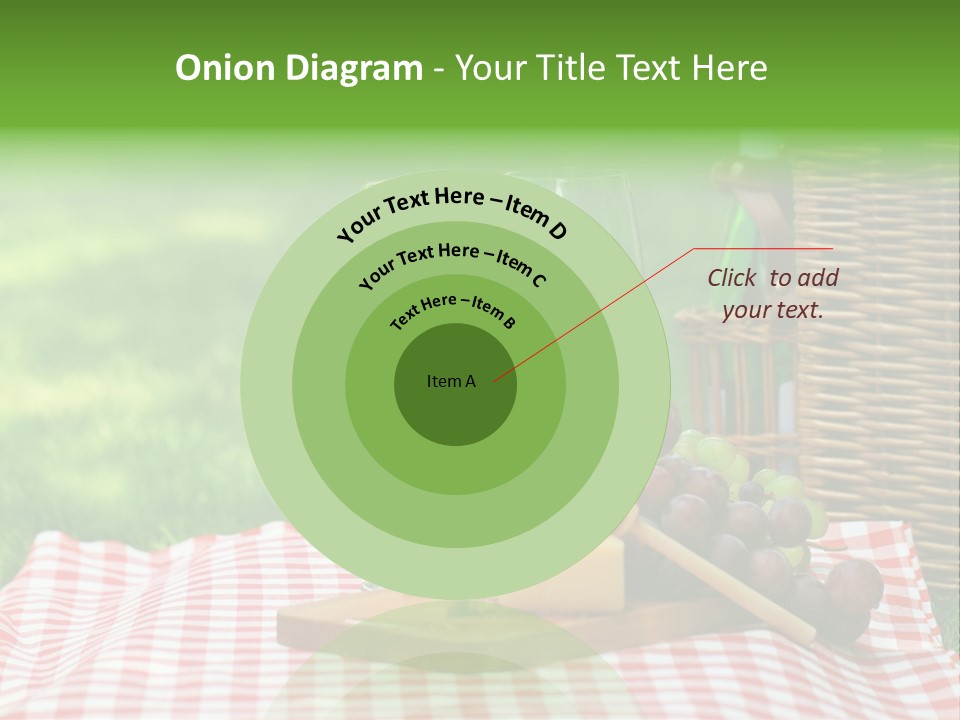 Two Glasses Of Wine On A Picnic Table PowerPoint Template