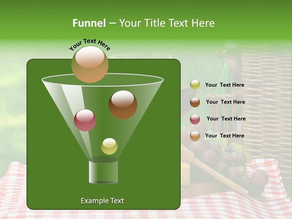 Two Glasses Of Wine On A Picnic Table PowerPoint Template