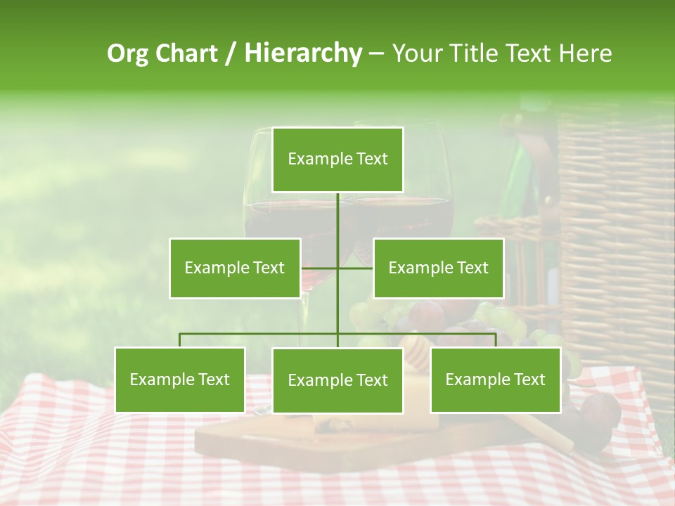 Two Glasses Of Wine On A Picnic Table PowerPoint Template