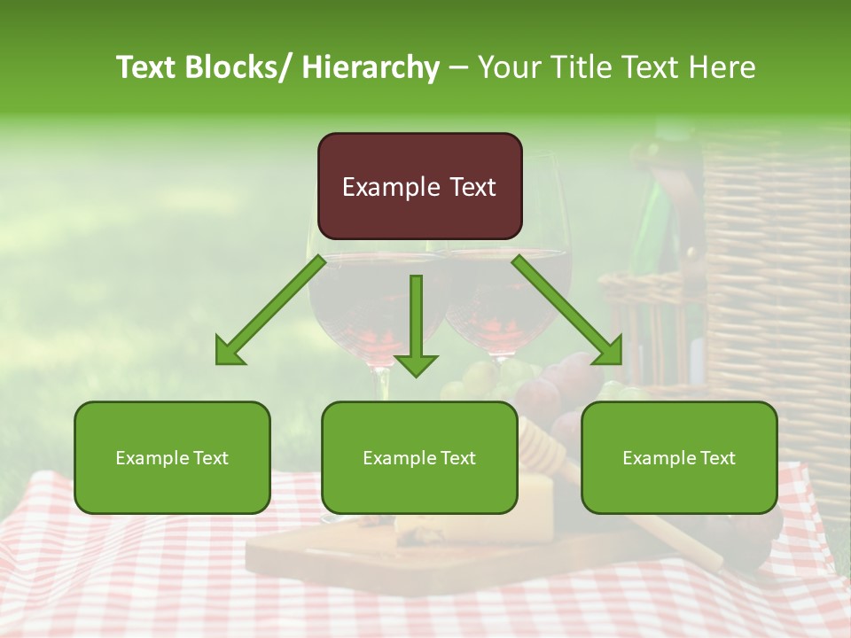 Two Glasses Of Wine On A Picnic Table PowerPoint Template