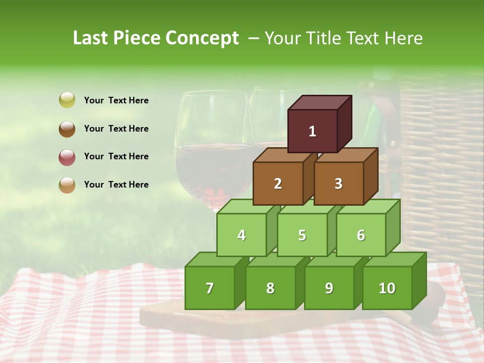 Two Glasses Of Wine On A Picnic Table PowerPoint Template