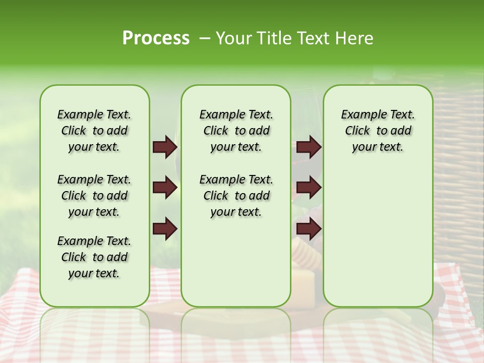 Two Glasses Of Wine On A Picnic Table PowerPoint Template